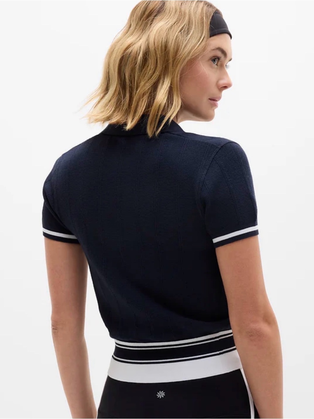 Athleta Seamless Polo Tee Sweater - Picture 2 of 5